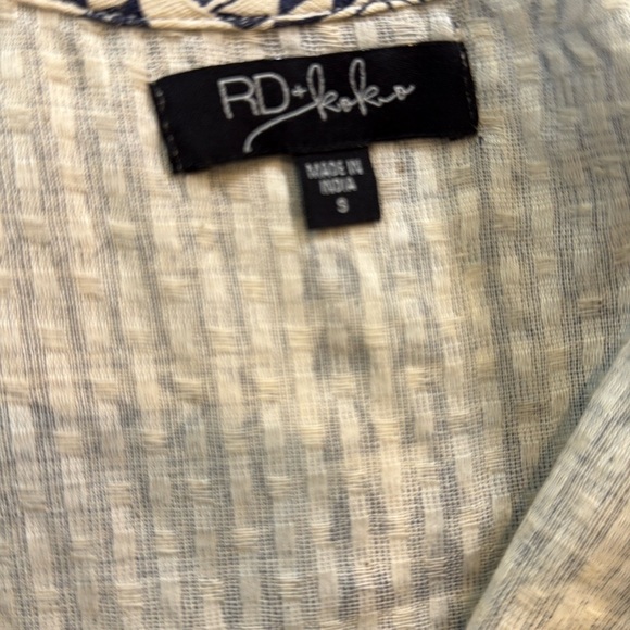 RD + Koko Anthropology Aztec Sleeveless Peplum Tunic, size small - Picture 2 of 6